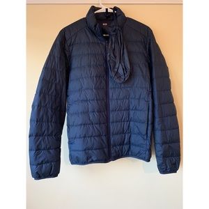 Uniqlo packable down puffer jacket navy sz S
